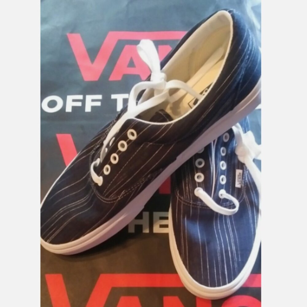 Vans Men's 13 Era Suiting Dress Blues White Canvas Skate Shoes